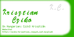 krisztian cziko business card
